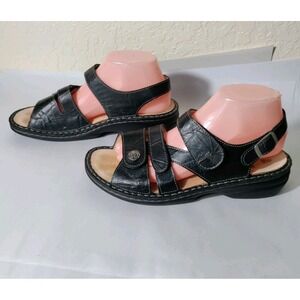 Finn Comfort Gomera Womens Sandals Leather strappy comfort EU 39 US 8 Black